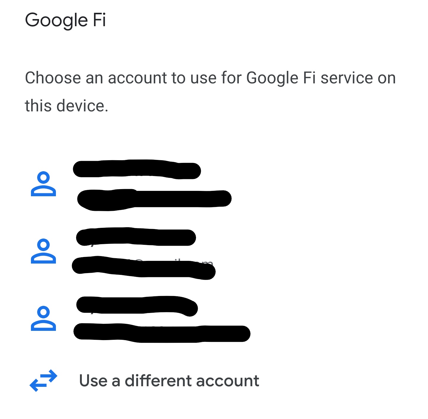 google fi手順：Googleアカウントと紐づけをする